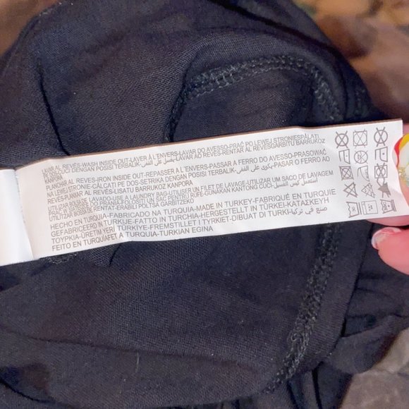 🌷 Zara Jewel Detail Black Balloon Long Sleeve Top Size S - Picture 9 of 11